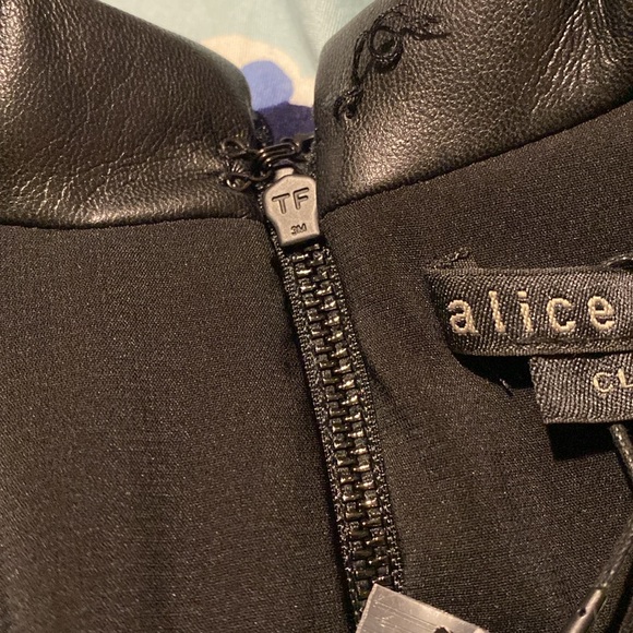 Alice + Olivia Kylie Faux Leather Blazer Dress Tuxedo Romper - Picture 16 of 16